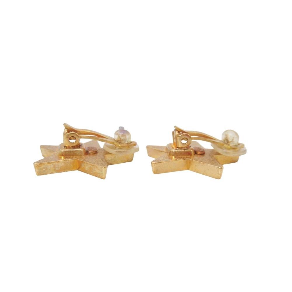 Chanel Vintage CC Logo Star Earrings — view 4