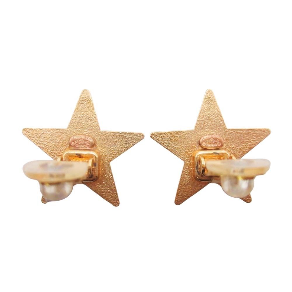 Chanel Vintage CC Logo Star Earrings — view 2