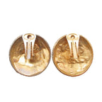 Chanel Vintage Coco Logo Circle Earrings Large Round — view 2