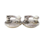 Chanel Vintage Circle CC Logo Earrings Round — view 4