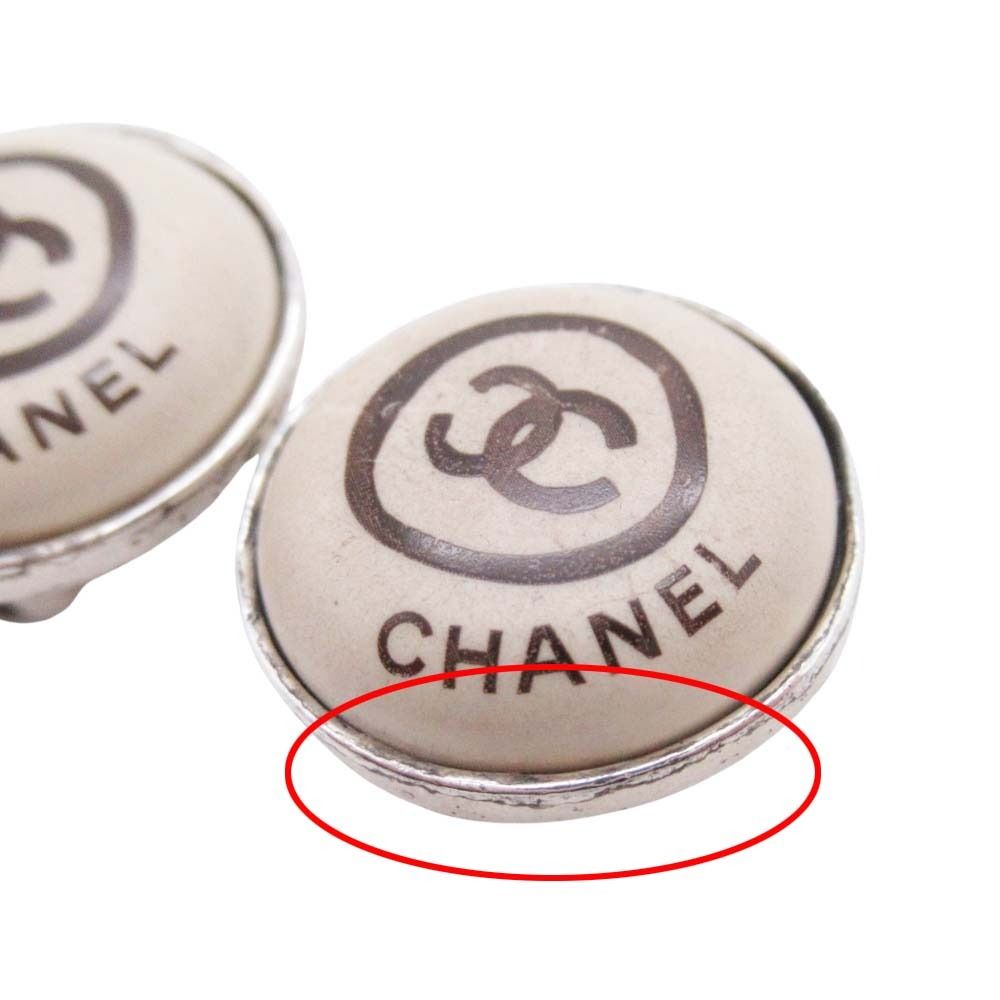 Chanel Vintage Circle CC Logo Earrings Round — view 5
