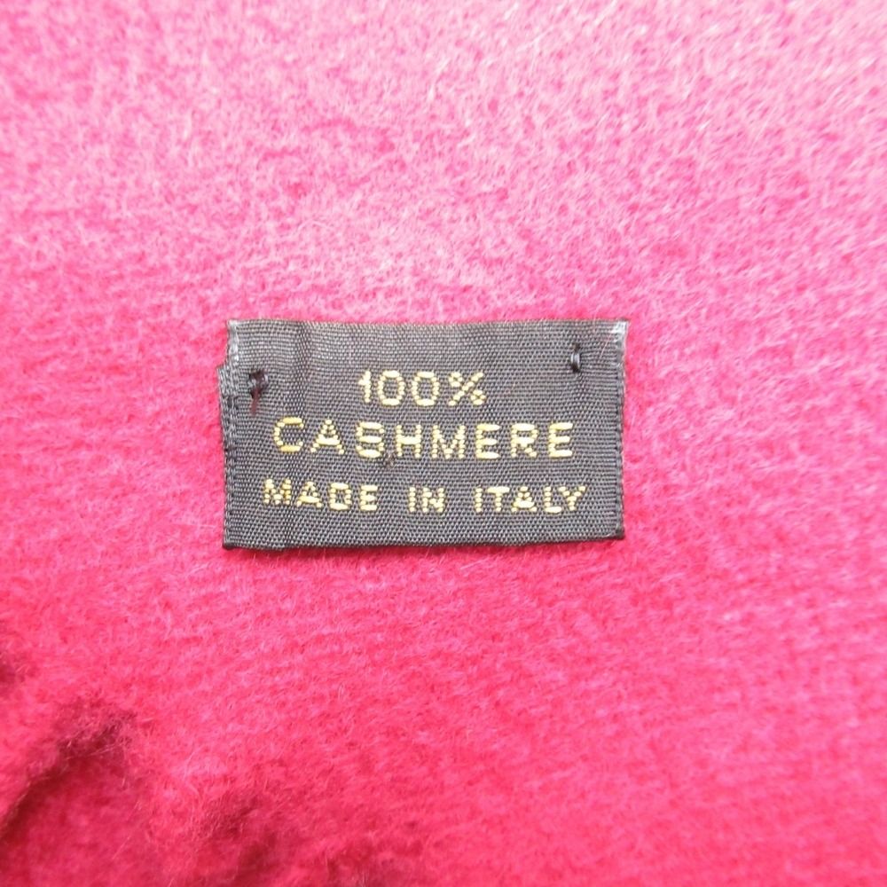 Chanel Cashmere Scarf Oval Shawl Logo Embroidery Bordeaux — view 4