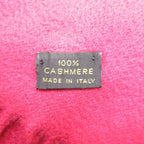 Chanel Cashmere Scarf Oval Shawl Logo Embroidery Bordeaux — view 4