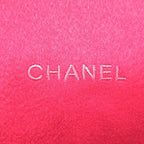 Chanel Cashmere Scarf Oval Shawl Logo Embroidery Bordeaux — view 3