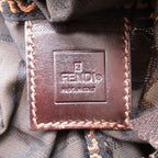 Fendi Vintage Zucca Pattern Mini Handbag FF Logo All Purse Brown — view 6