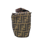 Fendi Vintage Zucca Pattern Mini Handbag FF Logo All Purse Brown — view 2