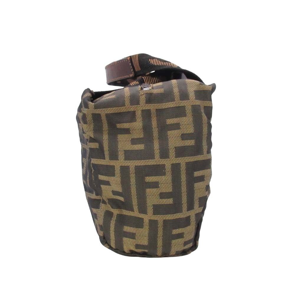 Fendi Vintage Zucca Pattern Mini Handbag FF Logo All Purse Brown — view 2