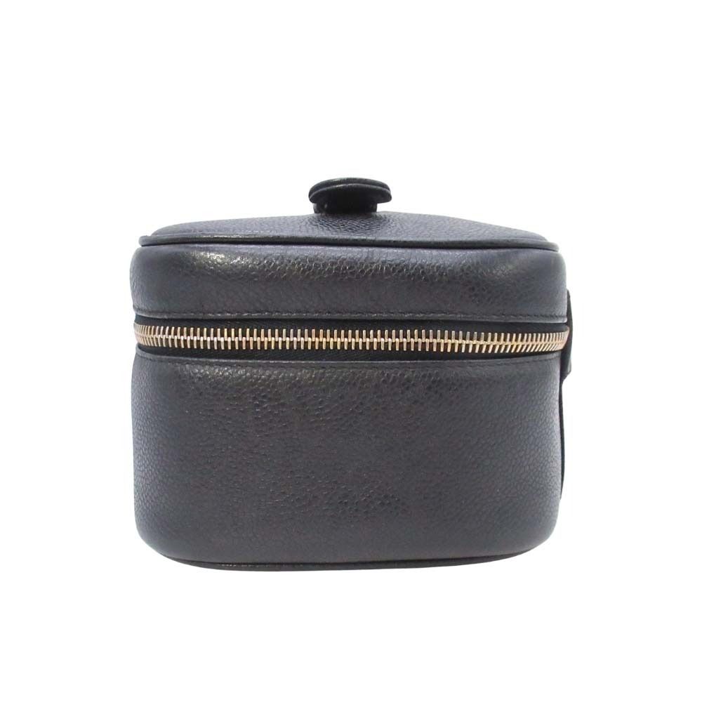 Chanel Vintage Caviar Leather Vanity CC Logo Stitch Side Pouch — view 2