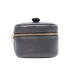 Chanel Vintage Caviar Leather Vanity CC Logo Stitch Side Pouch — view 4