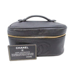 Chanel Vintage Caviar Leather Vanity CC Logo Stitch Side Pouch — view 8