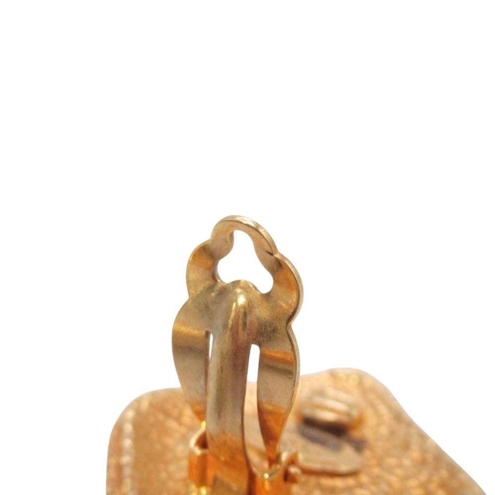Chanel Vintage Gripoix Earrings Costume Gold Green — view 5
