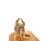 Chanel Vintage Gripoix Earrings Costume Gold Green — view 5
