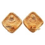 Chanel Vintage Gripoix Earrings Costume Gold Green — view 3