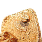 Chanel Vintage Gripoix Earrings Costume Gold Green — view 6