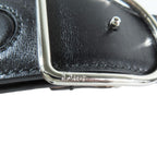 Dior Dlogo Buckle Leather Belt Black Silver — view 8