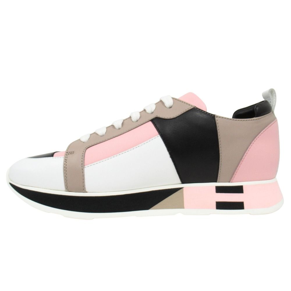 Hermes Rebus Leather Sneakers Shoes Low Cut 36 Multi — view 2
