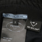 Prada Re-Nylon Bucket Hat Triangle Logo Nylon S Black — view 5