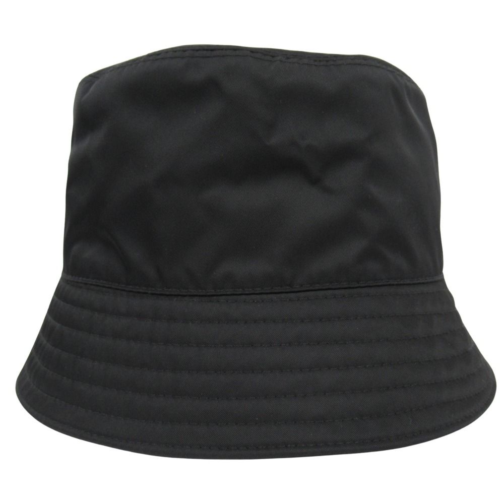 Prada Re-Nylon Bucket Hat Triangle Logo Nylon S Black — view 3
