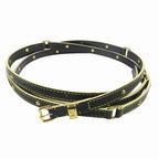 Louis Vuitton Suhali Ceinture Double Tour Leather Belt Studded Narrow-s Black — view 2