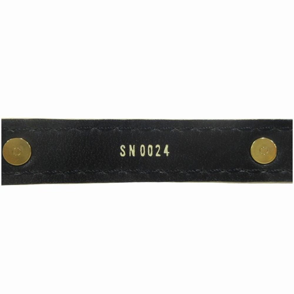 Louis Vuitton Suhali Ceinture Double Tour Leather Belt Studded Narrow-s Black — view 7
