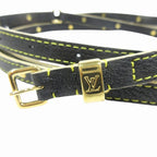 Louis Vuitton Suhali Ceinture Double Tour Leather Belt Studded Narrow-s Black — view 3