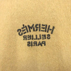 Hermes Double Face Cashmere Reversible Large Shawl Scarf Black Beige — view 4