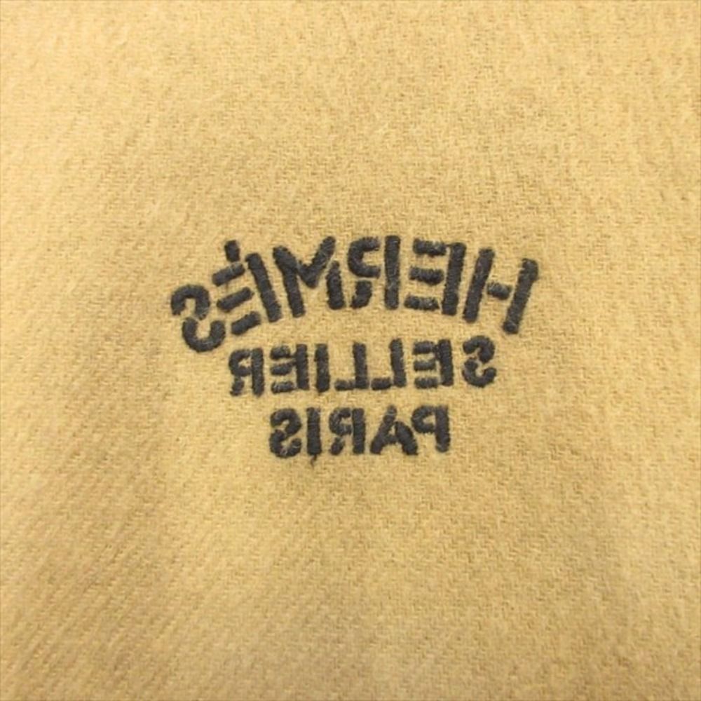 Hermes Double Face Cashmere Reversible Large Shawl Scarf Black Beige — view 4