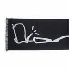 Dior Travis Scott Cactus Jack Wool Logo Scarf Black — view 3