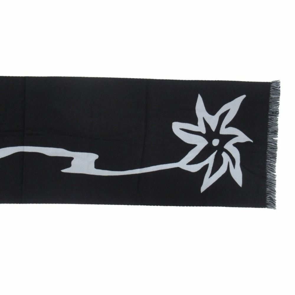 Dior Travis Scott Cactus Jack Wool Logo Scarf Black — view 4