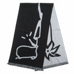 Dior Travis Scott Cactus Jack Wool Logo Scarf Black — view 7