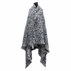 Dior Jardin All Over Pattern Throw Wool Large Shawl Logo Black Gray Scarf — view 4