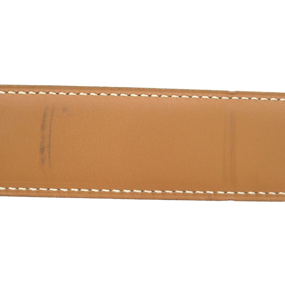 Hermes Buckle Reversible Belt Box Calfskin Leather 70 cm Black Beige — view 6
