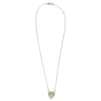 Gucci Polished Trademark Heart Motif Necklace Logo Pendant Silver — view 4