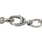 Gucci Polished Interlocking Logo Chain Necklace GG Pendant Silver — view 8