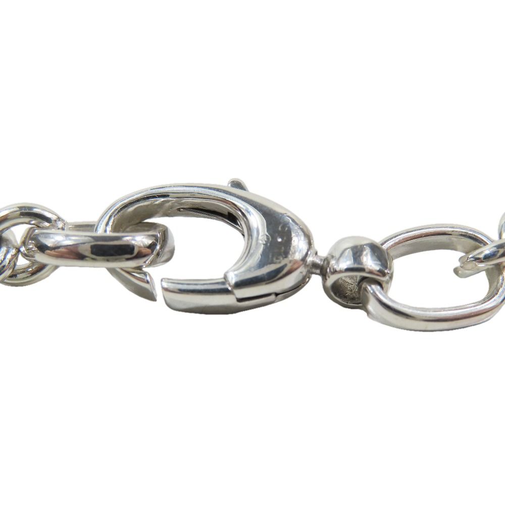 Gucci Polished Interlocking Logo Chain Necklace GG Pendant Silver — view 8