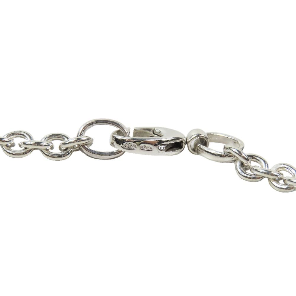 Gucci Polished Interlocking Logo Chain Necklace GG Pendant Silver — view 6