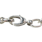 Gucci Polished Interlocking Logo Chain Necklace GG Pendant Silver — view 9