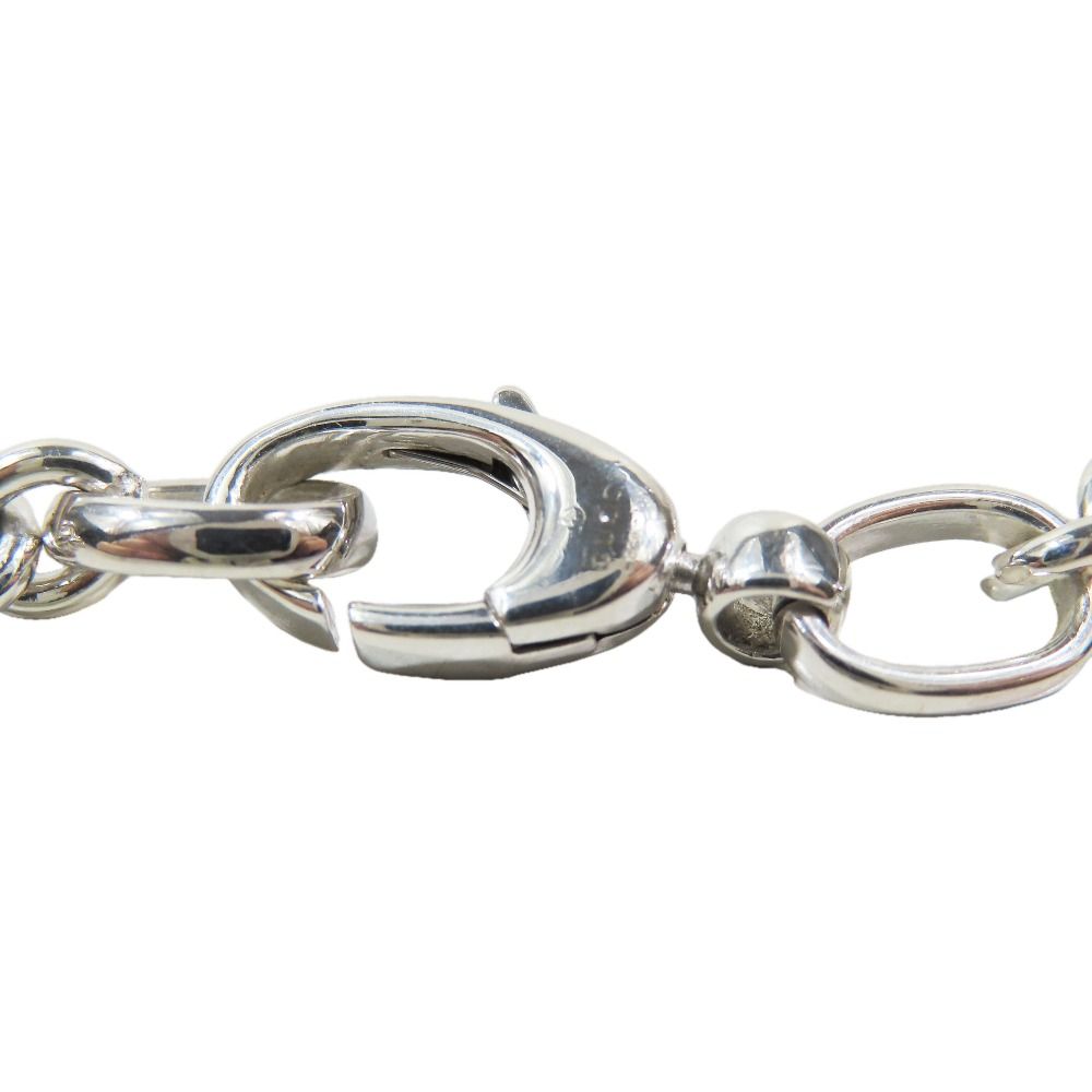 Gucci Polished Interlocking Logo Chain Necklace GG Pendant Silver — view 9