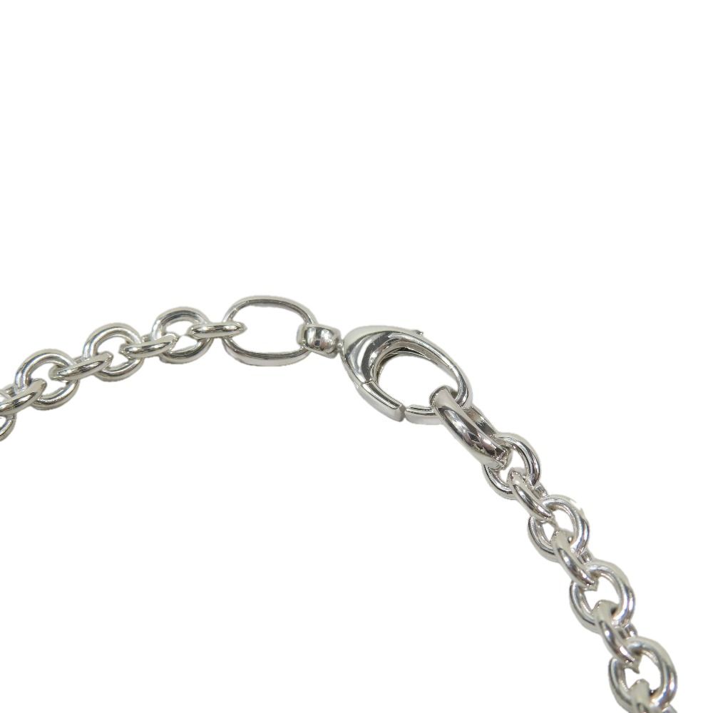 Gucci Polished Interlocking Logo Chain Necklace GG Pendant Silver — view 4