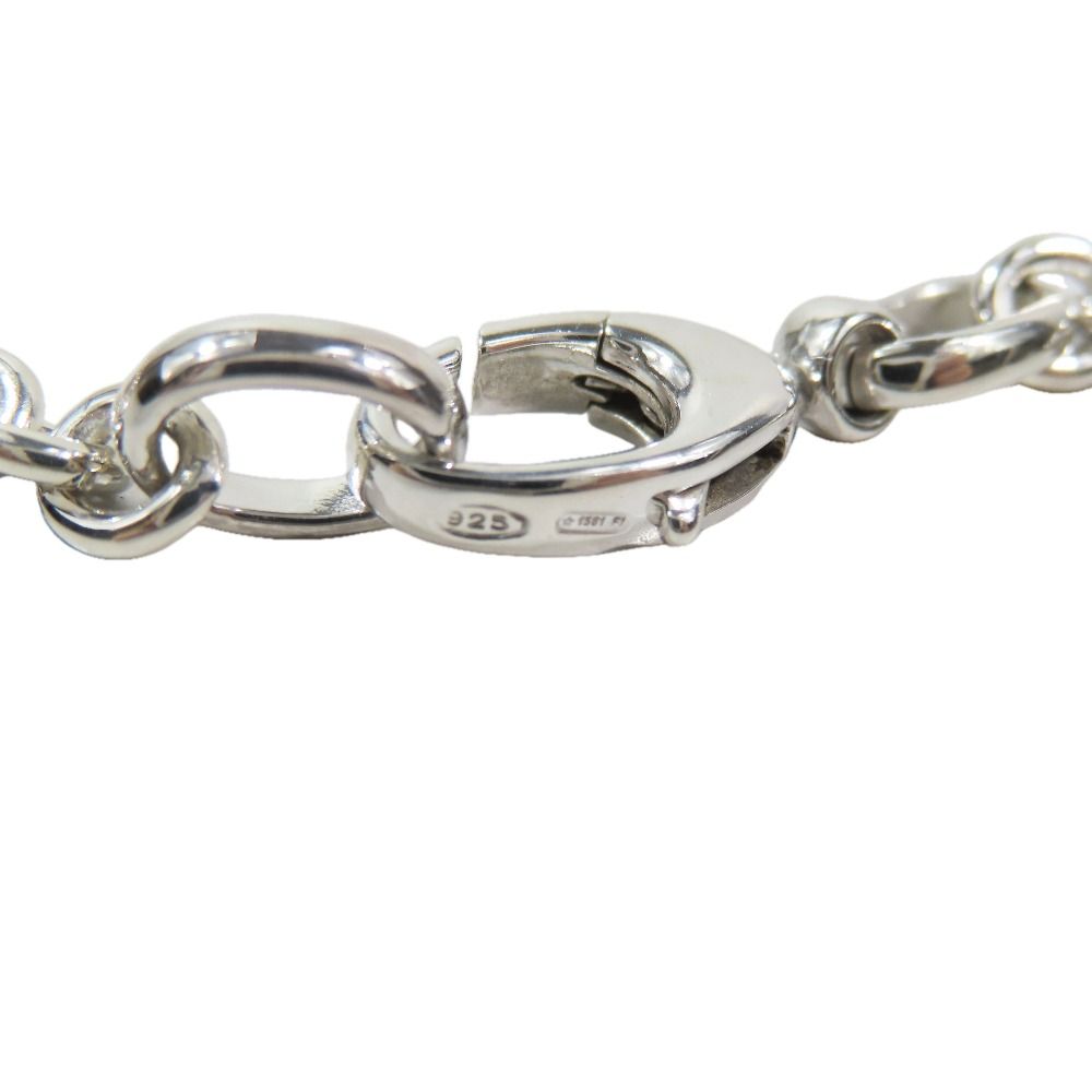 Gucci Polished Interlocking Logo Chain Necklace GG Pendant Silver — view 7