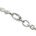 Gucci Polished Interlocking Logo Chain Necklace GG Pendant Silver — view 4