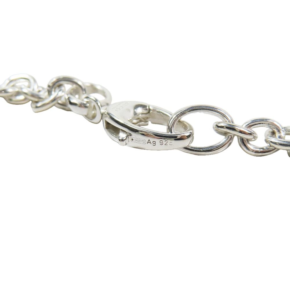 Gucci Polished Interlocking Logo Chain Necklace GG Pendant Silver — view 6