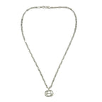 Gucci Polished Interlocking Logo GG Necklace Chain Star Ring Silver — view 3