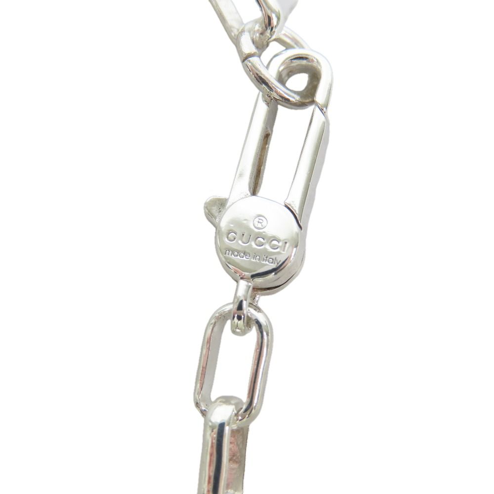 Gucci Polished Interlocking Logo GG Necklace Chain Star Ring Silver — view 8