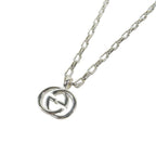 Gucci Polished Interlocking Logo GG Necklace Chain Star Ring Silver — view 2