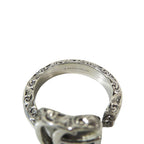 Gucci Polished Arabesque Double Key Motif Ring GG Star Silver — view 6