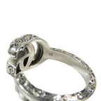 Gucci Polished Arabesque Double Key Motif Ring GG Star Silver — view 5