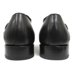 Hermes Strap Dress Business Shoes Leather Silver 40.5 Black — view 4