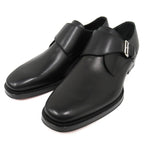 Hermes Strap Dress Business Shoes Leather Silver 40.5 Black — view 3