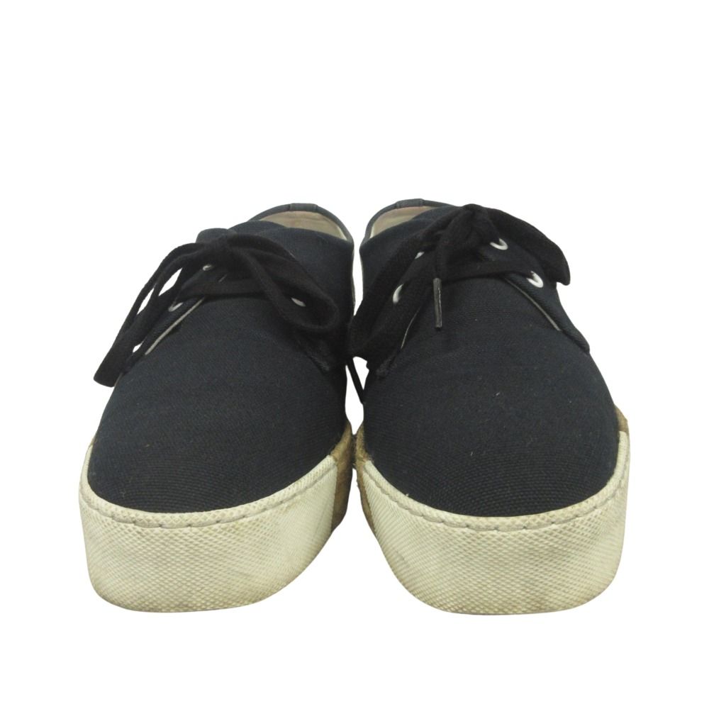 Hermes Rosa Espadrilles Sneakers Shoes Low Cut Canvas Leather Patch — view 4